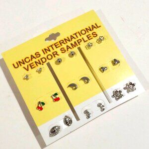 UNCAS International set of 9 Stud Earring Set - Trendy & Stylish Jewelry - Women